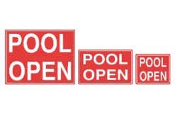 Pool Open Sign