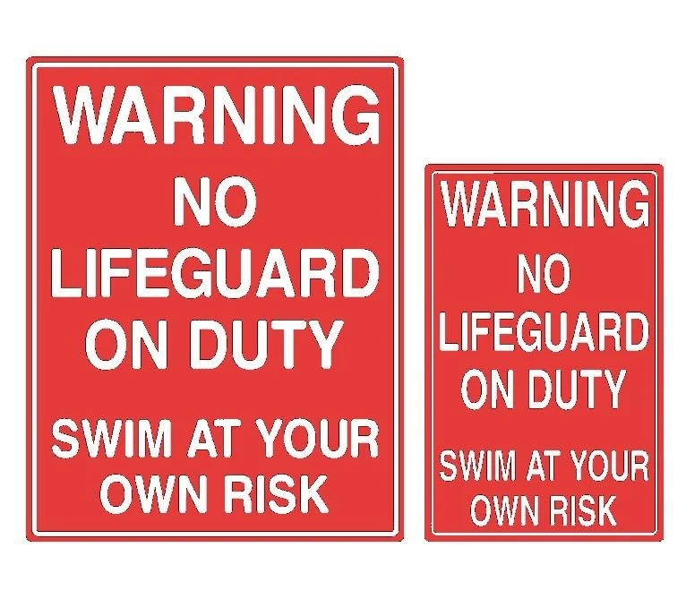 Warning Swim At Your Own Risk Sign 1 Warning Swim At Your Own Risk Sign