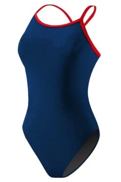 RISE Solid Poly Color Trim H-Back -The Ocean Motion lgs64 front navy red