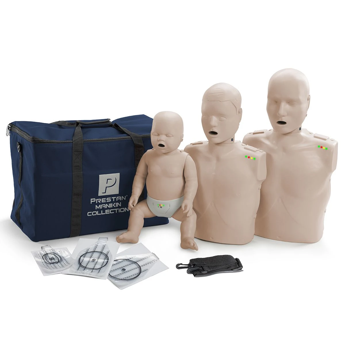 Prestan Professional Collection-(1 Child/1 Infant/1 Adult With CPR & 10 Face Shields) 1 Prestan Professional Collection-(1 Child/1 Infant/1 Adult With CPR & 10 Face Shields)